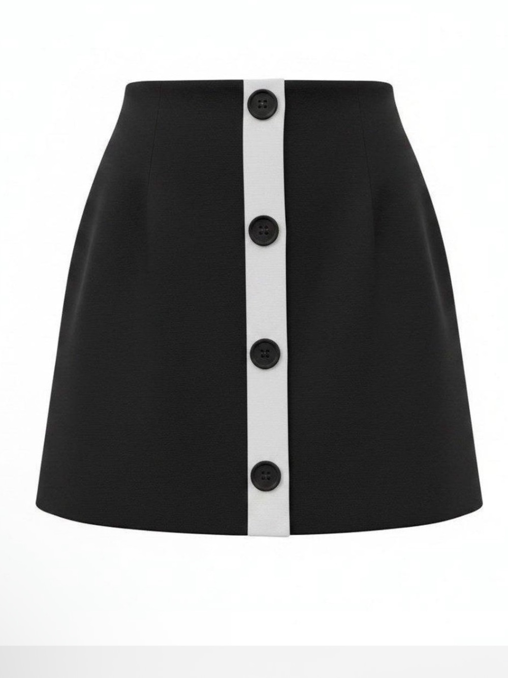 kate spade Black Mini Skirt with White Center Placket NWOT